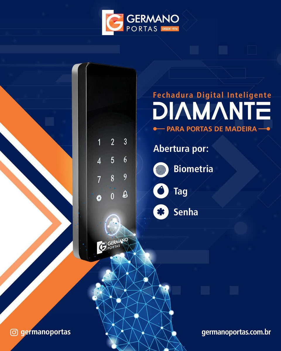 Fechadura Digital Biométrica Diamante – Germano Portas