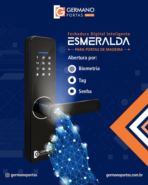 Fechadura Digital Biométrica Esmeralda