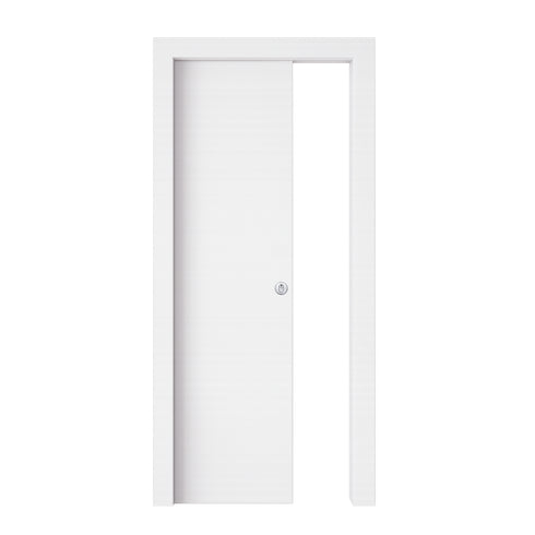 Kit Porta Pronta de Correr de Sobrepor Acabado Branco Premium