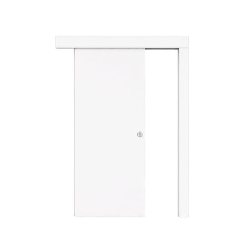 Kit Porta Pronta de Correr de Sobrepor Acabado Branco Premium