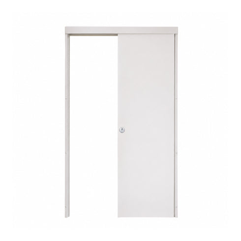 Kit Porta Pronta de Correr de Sobrepor Primer Branco