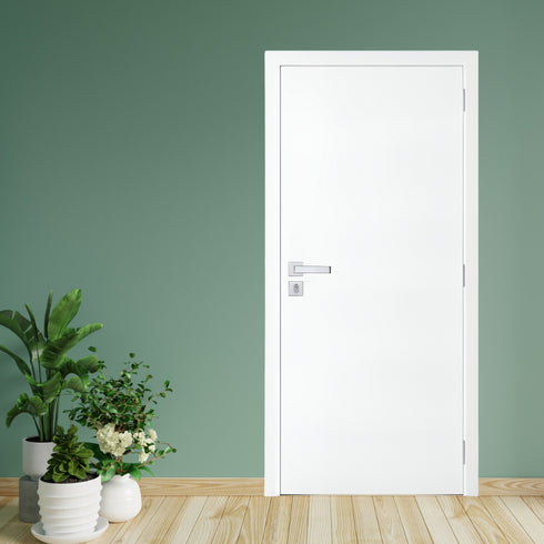 Kit Porta Pronta Acabado Branco Premium Lisa Semi Oca