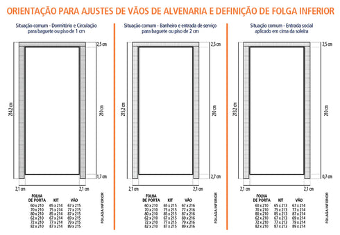 Kit Porta Pronta Acabado Amadeirado Lisa Sólida