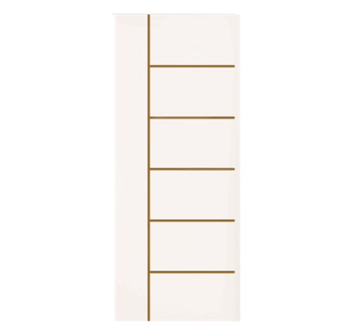 Folha de Porta Primer Branco Frisada Elegance Semi Oca